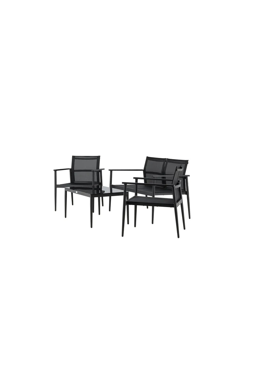 Garten Set Break aus Aluminium und Textilene in Schwarz von Venture Home – Bild 3
