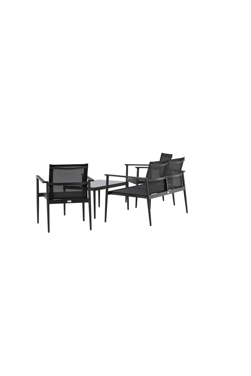 Garten Set Break aus Aluminium und Textilene in Schwarz von Venture Home – Bild 5