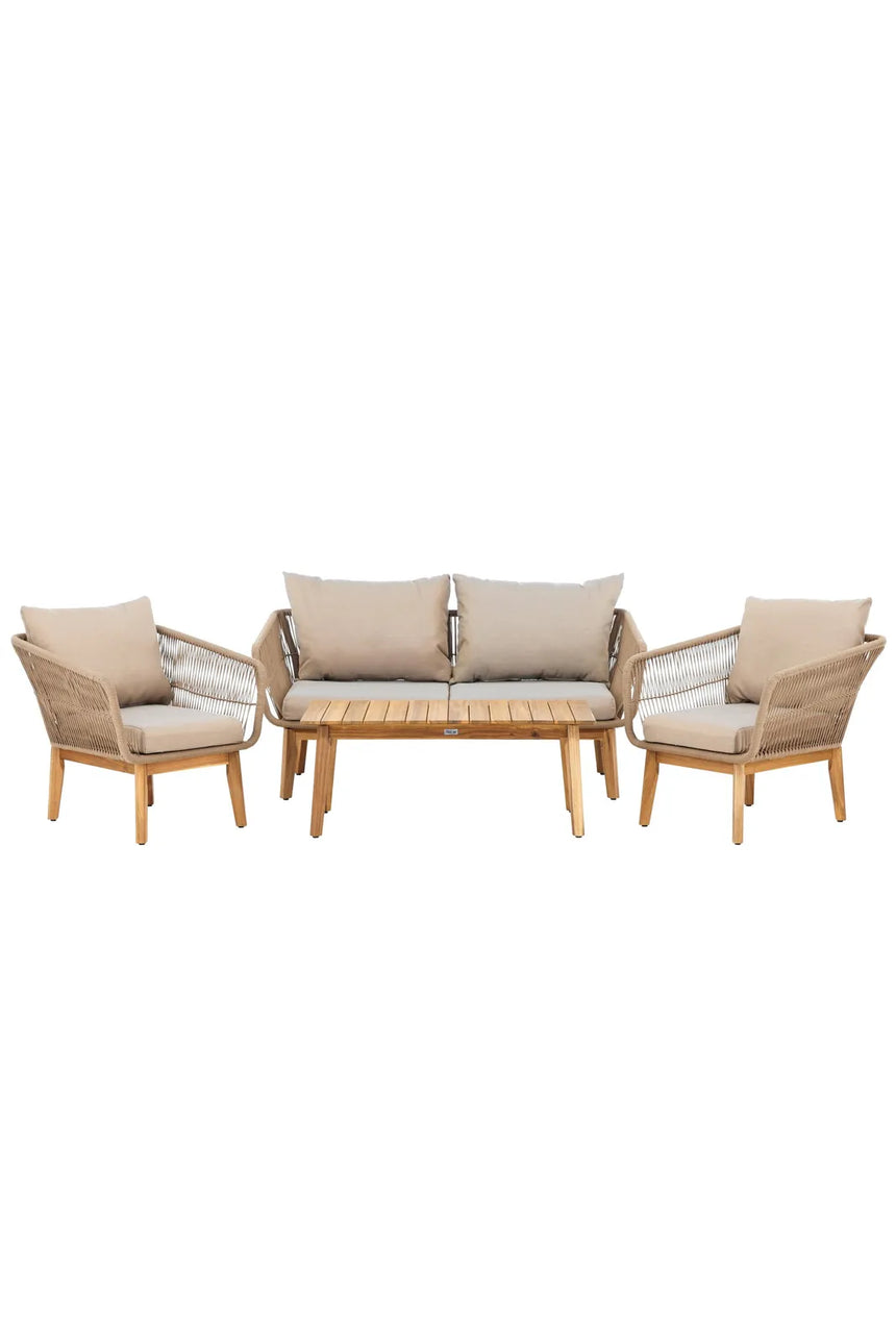 Garten Set Chania aus Akazie in Beige/Natur von Venture Home – Bild 1