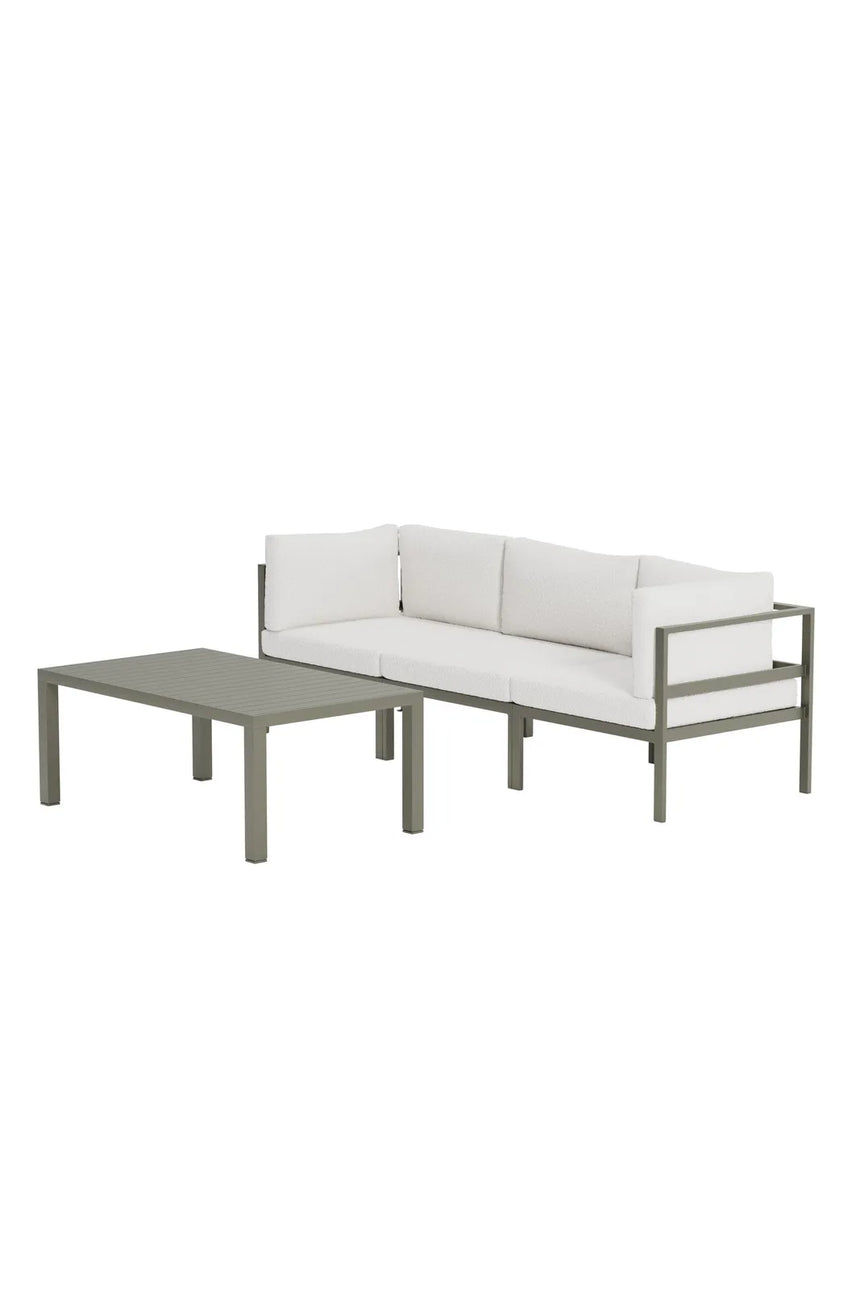 Garten Set Copacabana aus Aluminium und Bouclé in Braun / Weiß von Venture Home – Bild 3