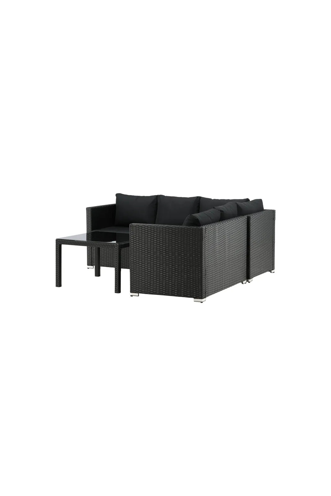 Garten Set Kuba aus Kunststoffgeflecht in Schwarz von Venture Home – Bild 2