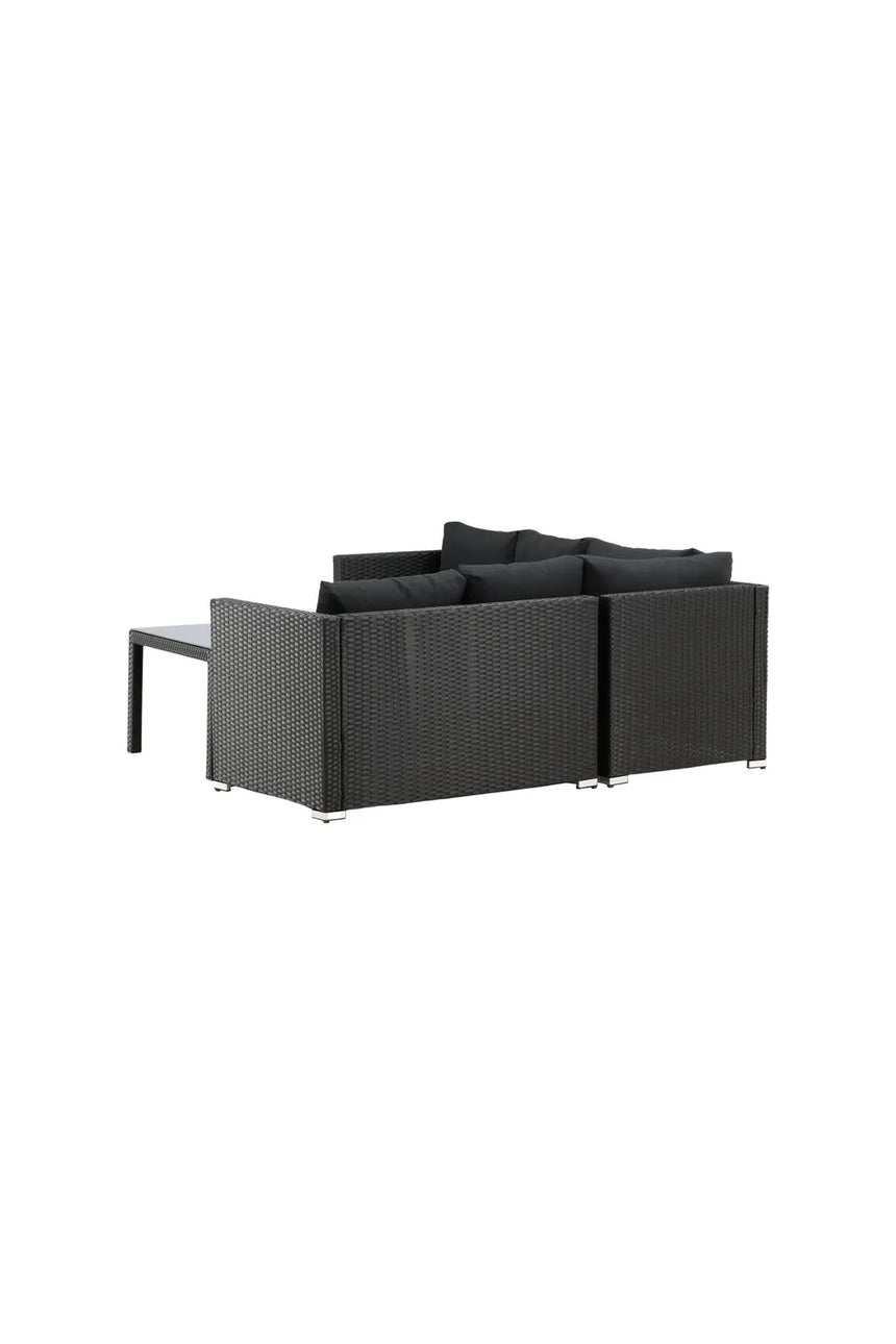 Garten Set Kuba aus Kunststoffgeflecht in Schwarz von Venture Home – Bild 3