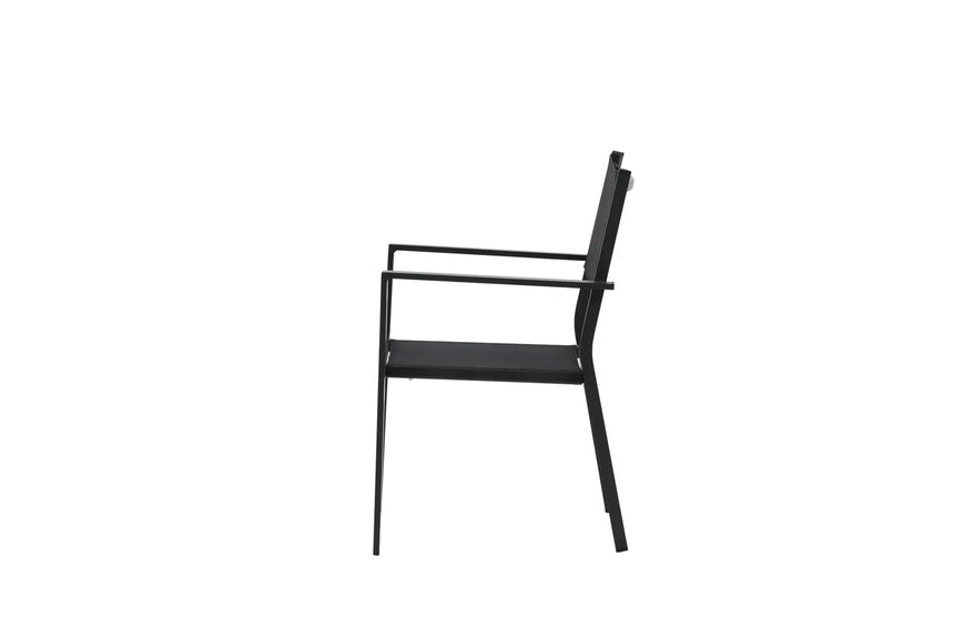Gartenstuhl Copacabana aus Aluminium und Textilene in Schwarz von Venture Home – Bild 23