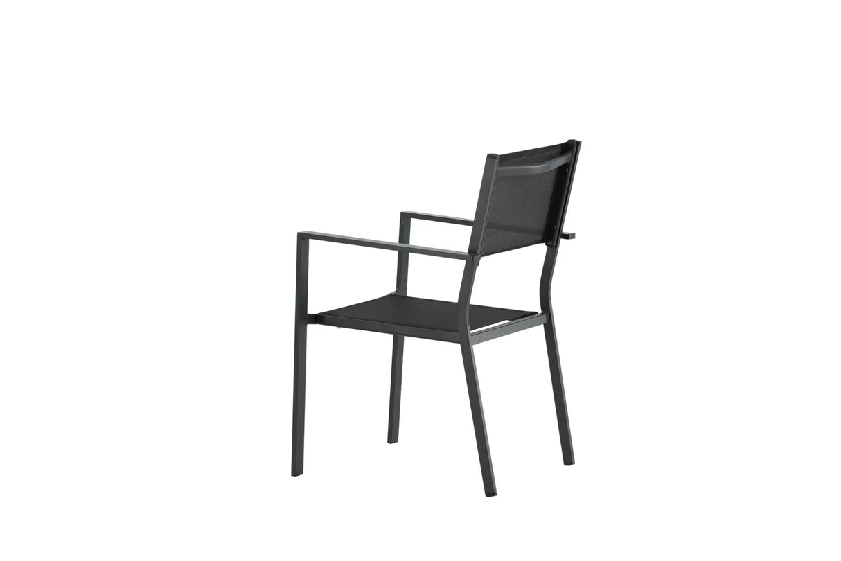 Gartenstuhl Copacabana aus Aluminium und Textilene in Schwarz von Venture Home – Bild 24