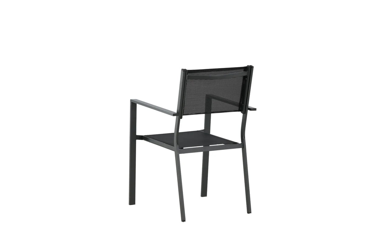 Gartenstuhl Copacabana aus Aluminium und Textilene in Schwarz von Venture Home – Bild 25