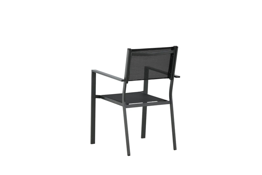 Gartenstuhl Copacabana aus Aluminium und Textilene in Schwarz von Venture Home – Bild 25