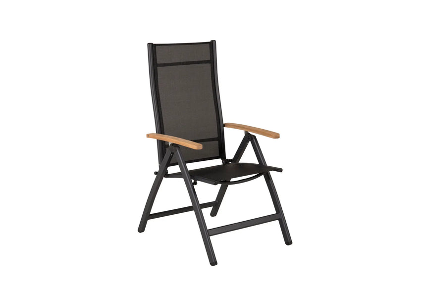 Gartenstuhl Panama aus Aluminium und Textilene in Schwarz von Venture Home – Bild 5