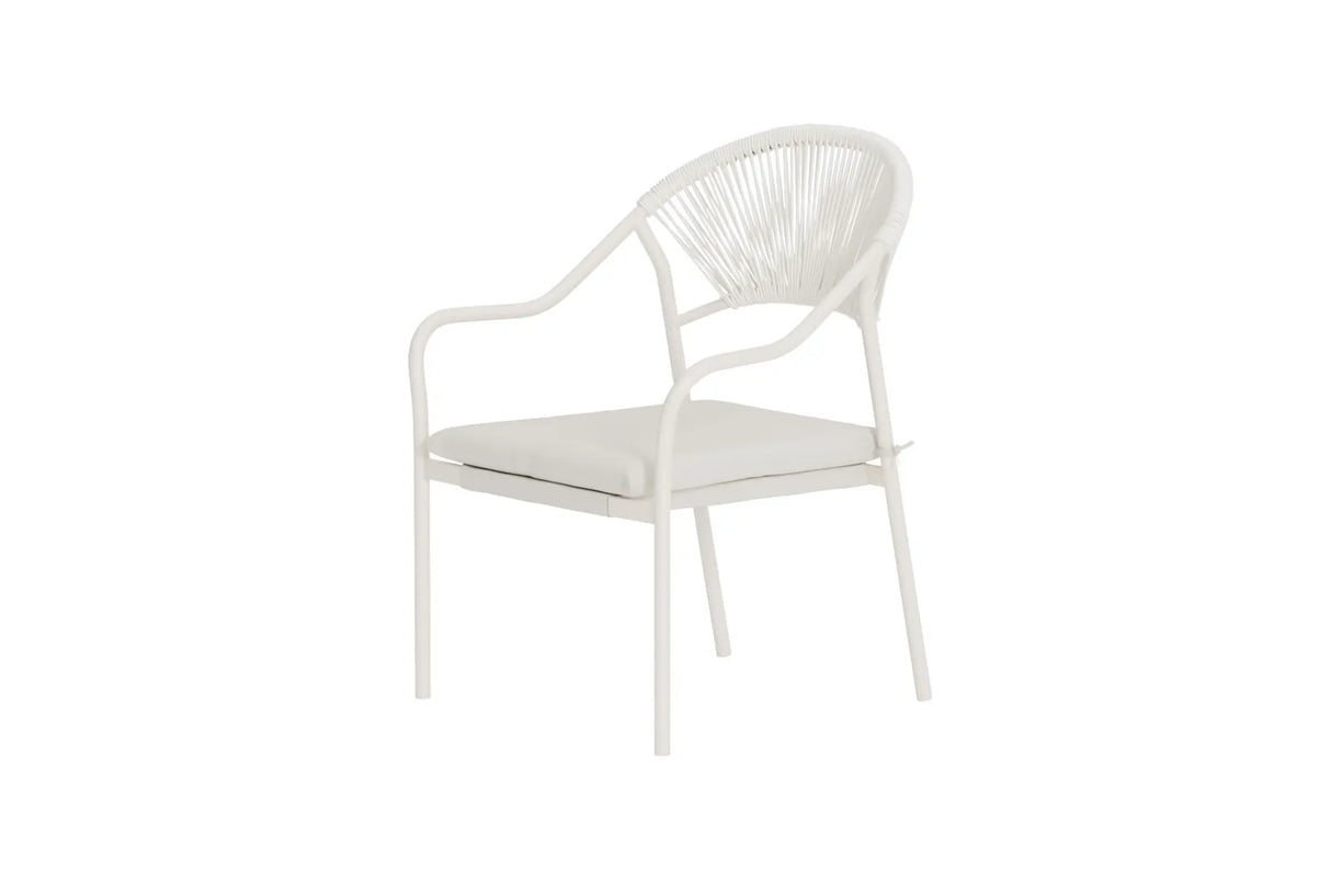 Gartenstuhl Paros aus Stahl, Rattan und Textilene in Beige von Venture Home – Bild 7