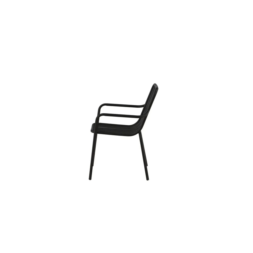 Gartenstuhl Peking aus Aluminium in Schwarz - ZEN ZONE Furniture