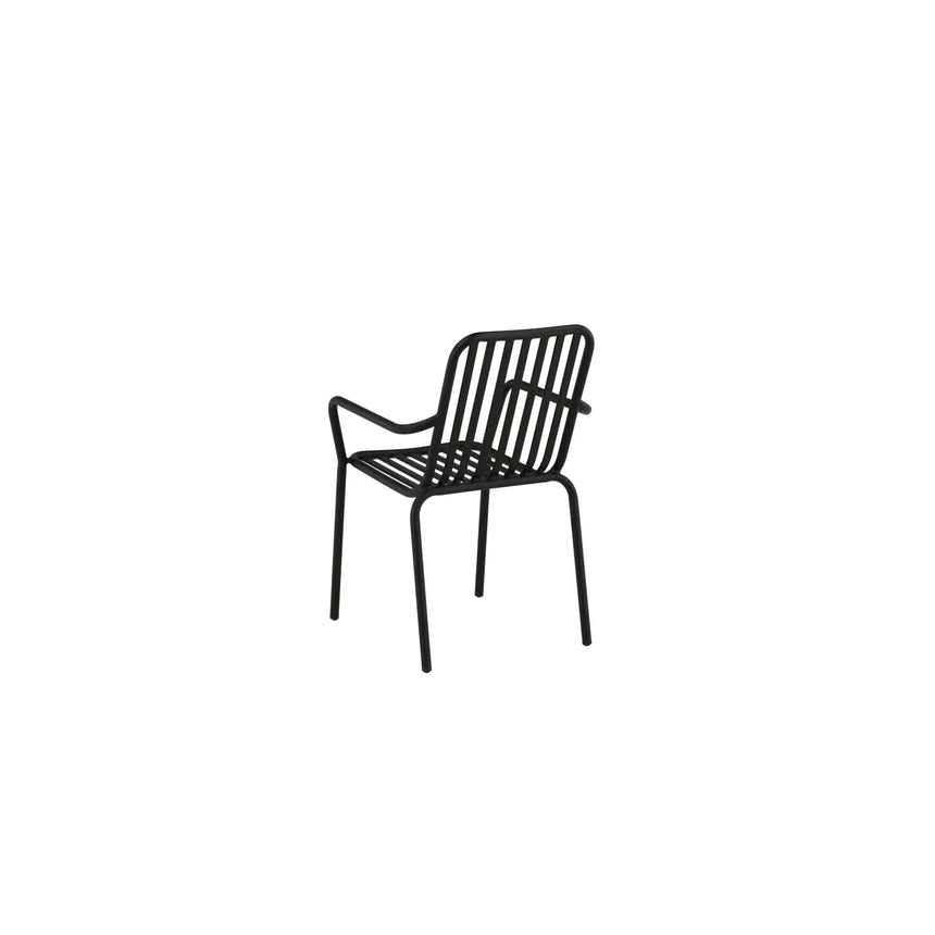Gartenstuhl Peking aus Aluminium in Schwarz - ZEN ZONE Furniture
