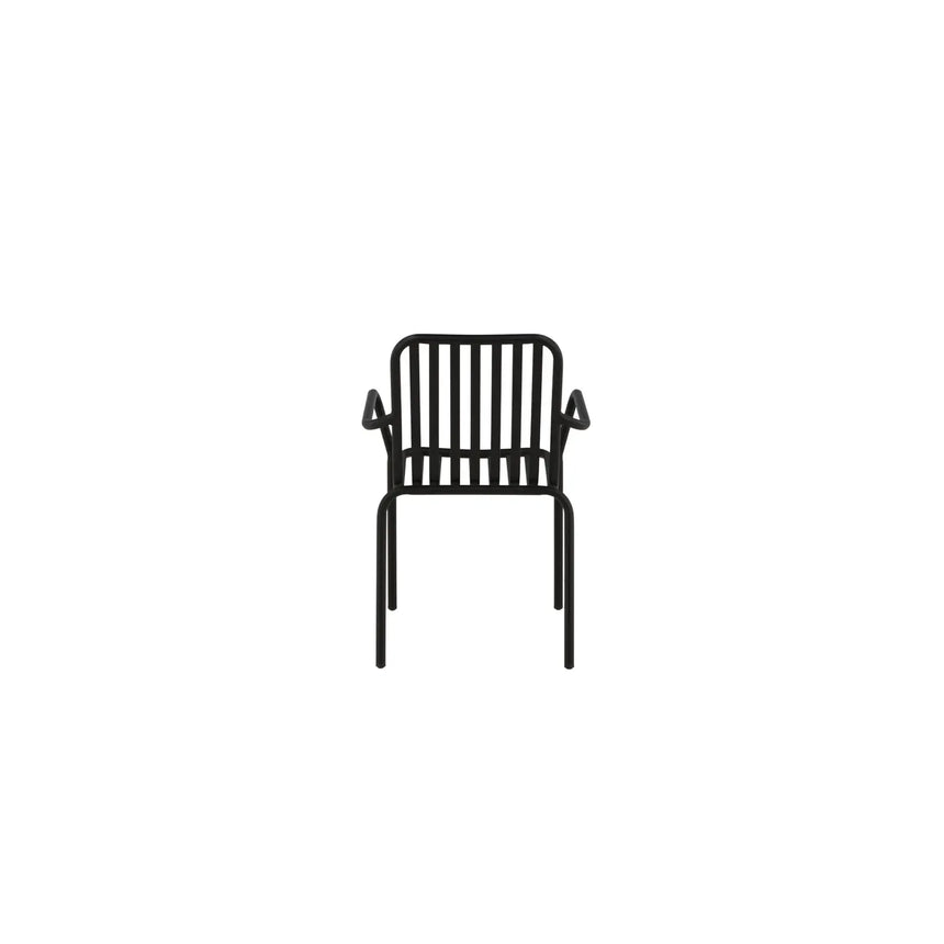 Gartenstuhl Peking aus Aluminium in Schwarz - ZEN ZONE Furniture