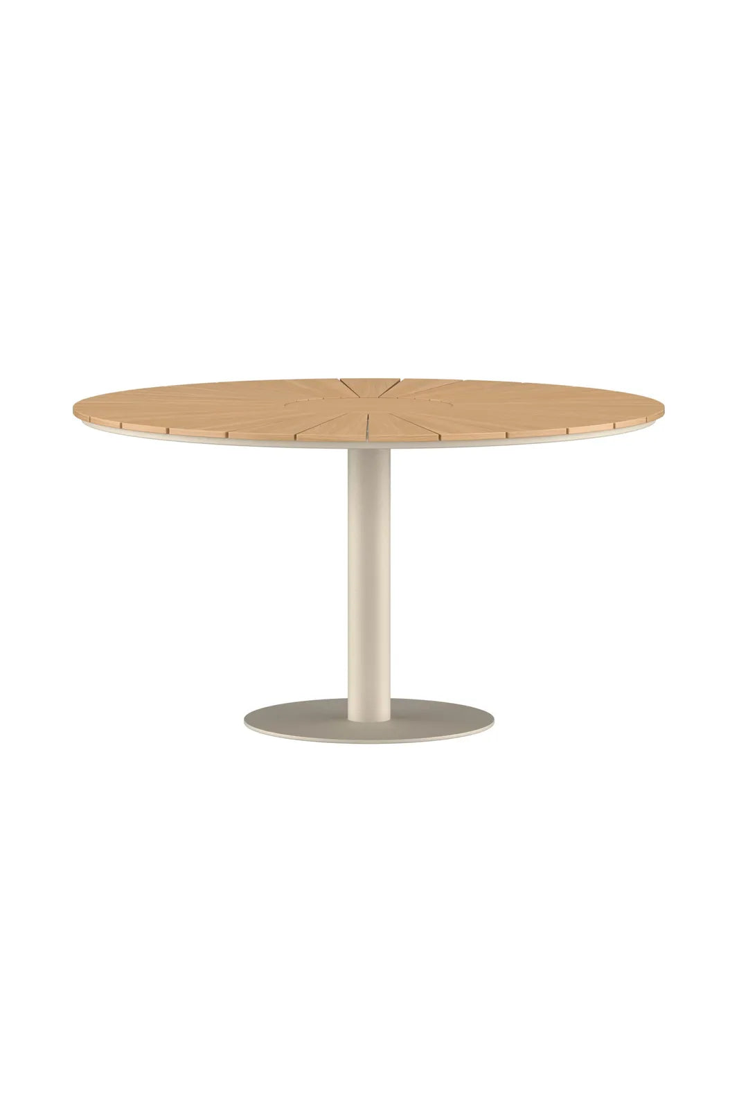 Gartentisch Croft aus Aluminium und Teakholz in Beige, 120×120x75 cm von Venture Home – Bild 1