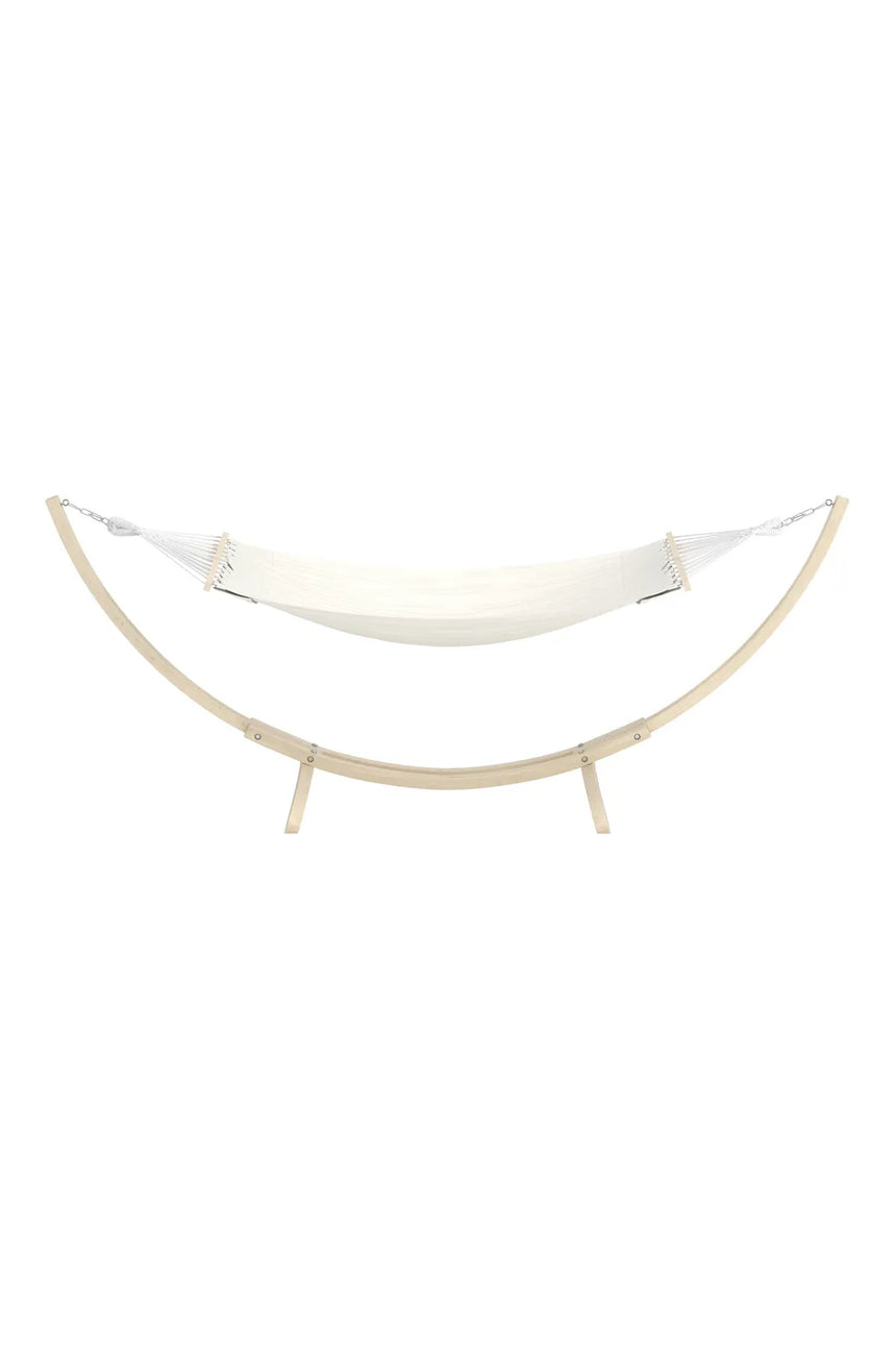 Hängesessel Hedvig aus Lärche und Baumwolle in Whitewash und Beige, 320×115×120 cm von Venture Home – Bild 1