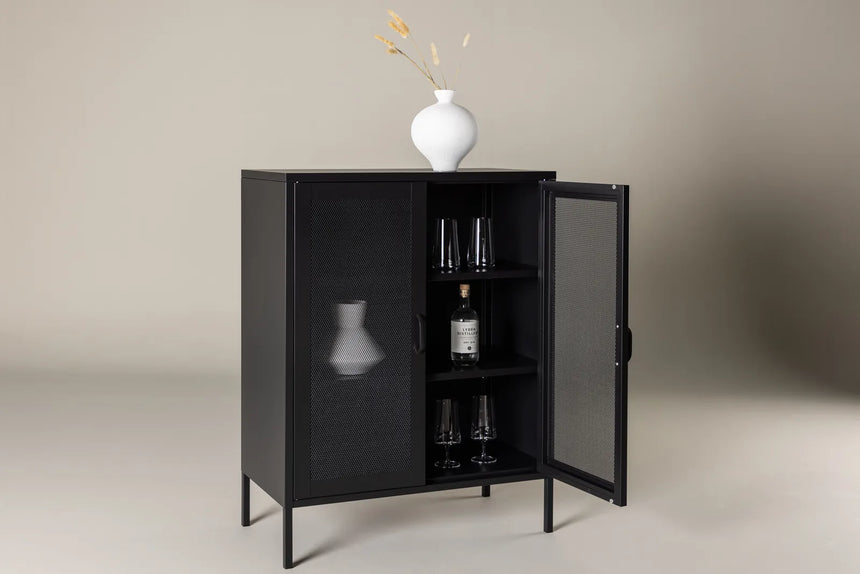 Kommode Misha aus Stahl in schwarz, 40x80x101,5 cm von Venture Home – Bild 29