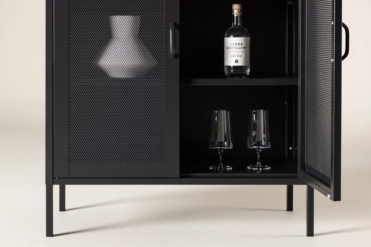 Kommode Misha aus Stahl in schwarz, 40x80x101,5 cm von Venture Home – Bild 30