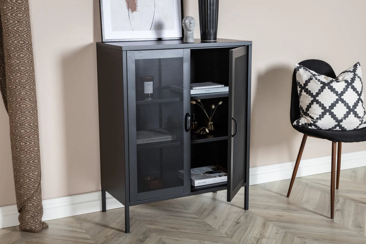 Kommode Misha aus Stahl in schwarz, 40x80x101,5 cm von Venture Home – Bild 34