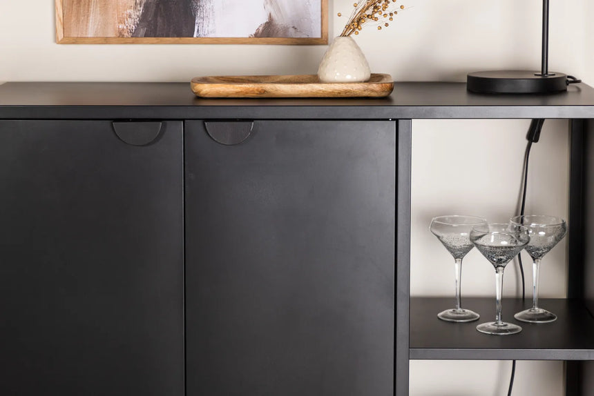 Kommode Piring in schwarz, 42x100x110 cm von Venture Home – Bild 35