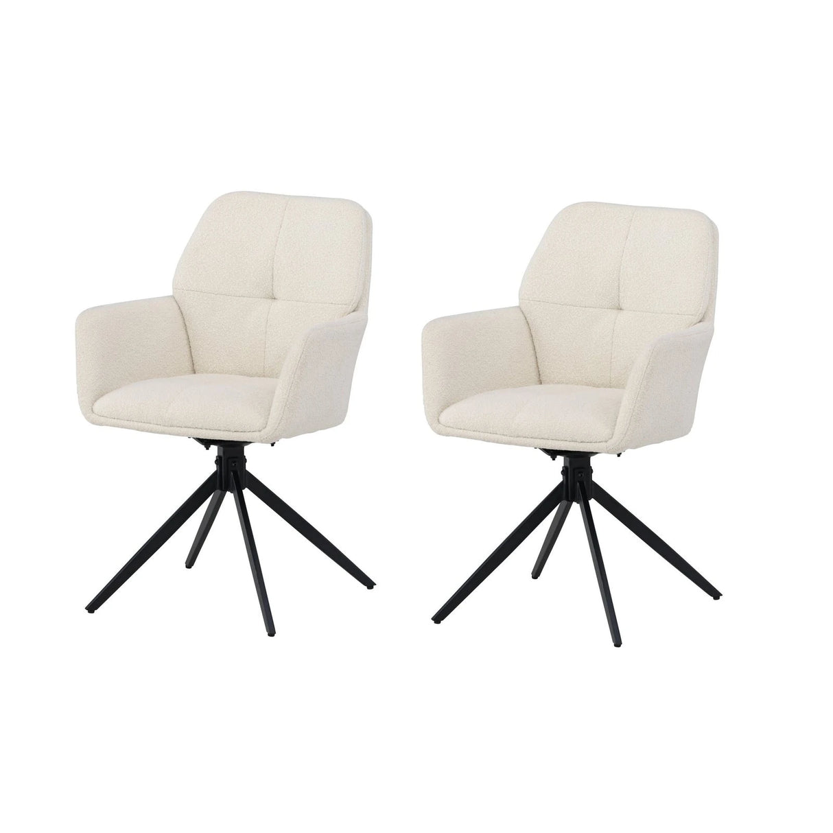 Manchi Esszimmerstuhl 2er-Pack - Schwarz / Weiß von Venture Home – Produktbild 2