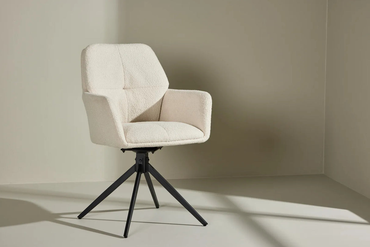 Manchi Esszimmerstuhl 2er-Pack - Schwarz / Weiß von Venture Home – Produktbild 3