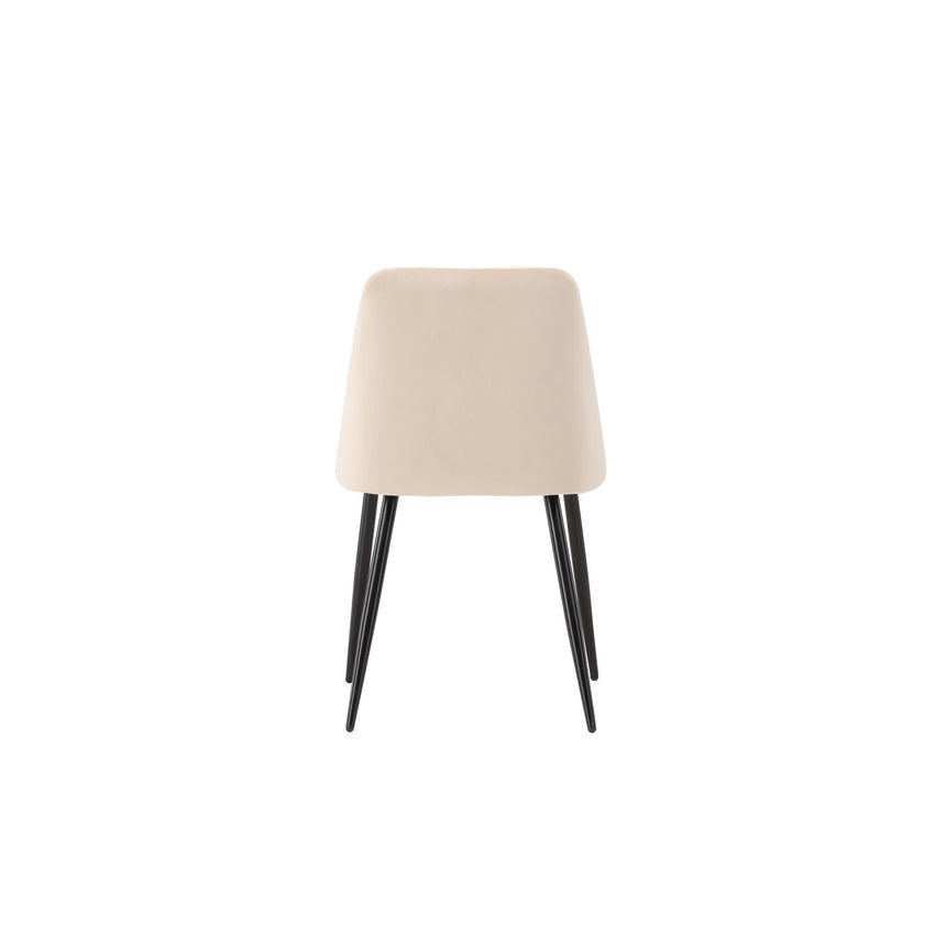 Nacht Esszimmerstuhl Schwarz / Beige Samt von Venture Home – Produktbild 11