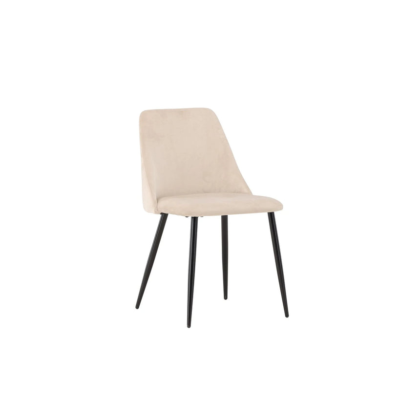 Nacht Esszimmerstuhl Schwarz / Beige Samt von Venture Home – Produktbild 16