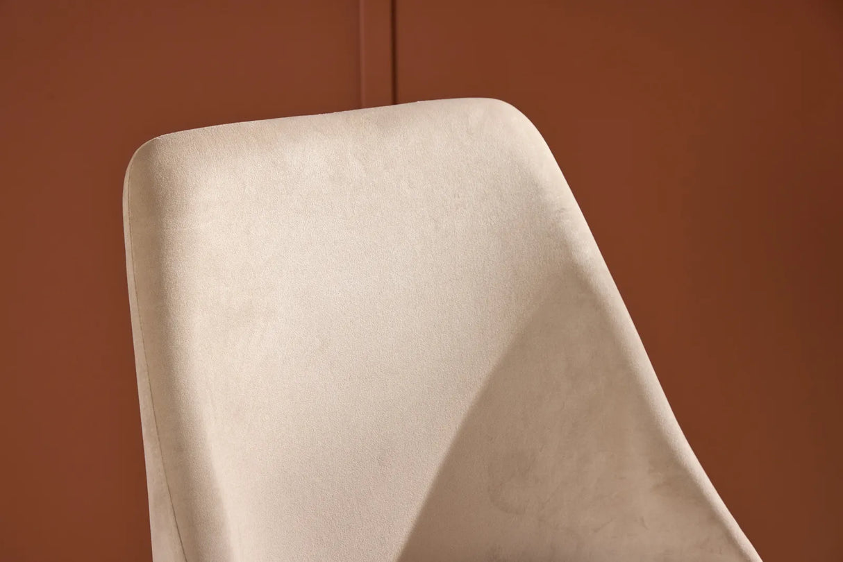 Nacht Esszimmerstuhl Schwarz / Beige Samt von Venture Home – Produktbild 4