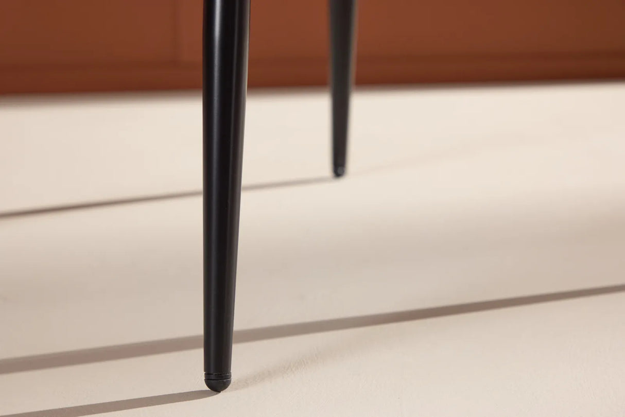 Nacht Esszimmerstuhl Schwarz / Beige Samt von Venture Home – Produktbild 5