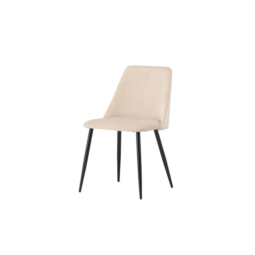 Nacht Esszimmerstuhl Schwarz / Beige Samt von Venture Home – Produktbild 6