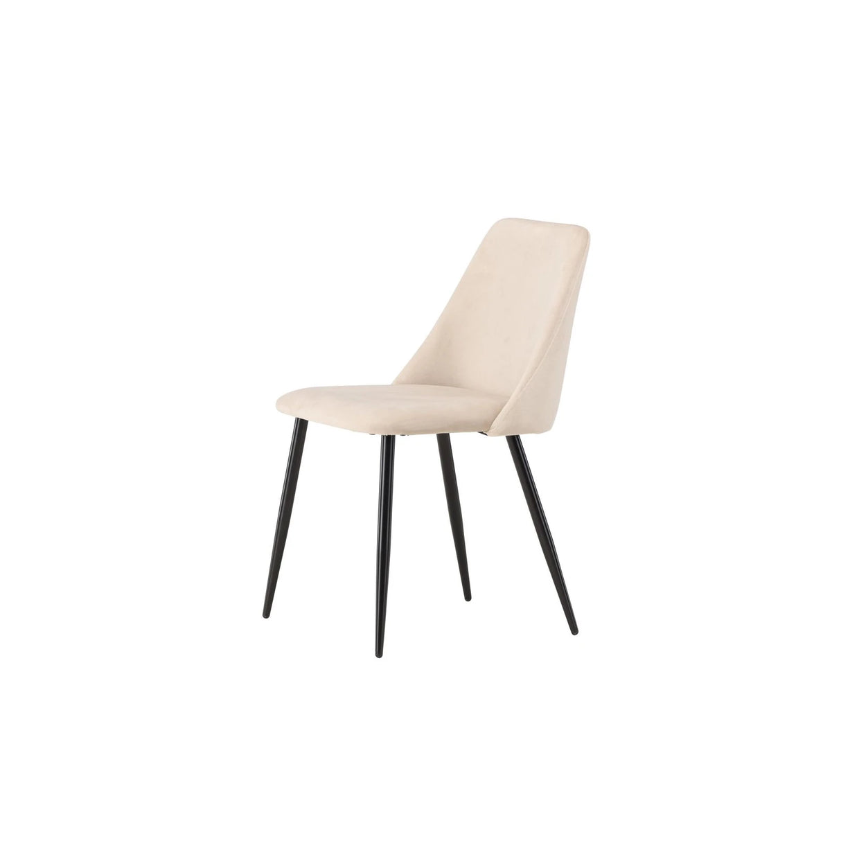 Nacht Esszimmerstuhl Schwarz / Beige Samt von Venture Home – Produktbild 7