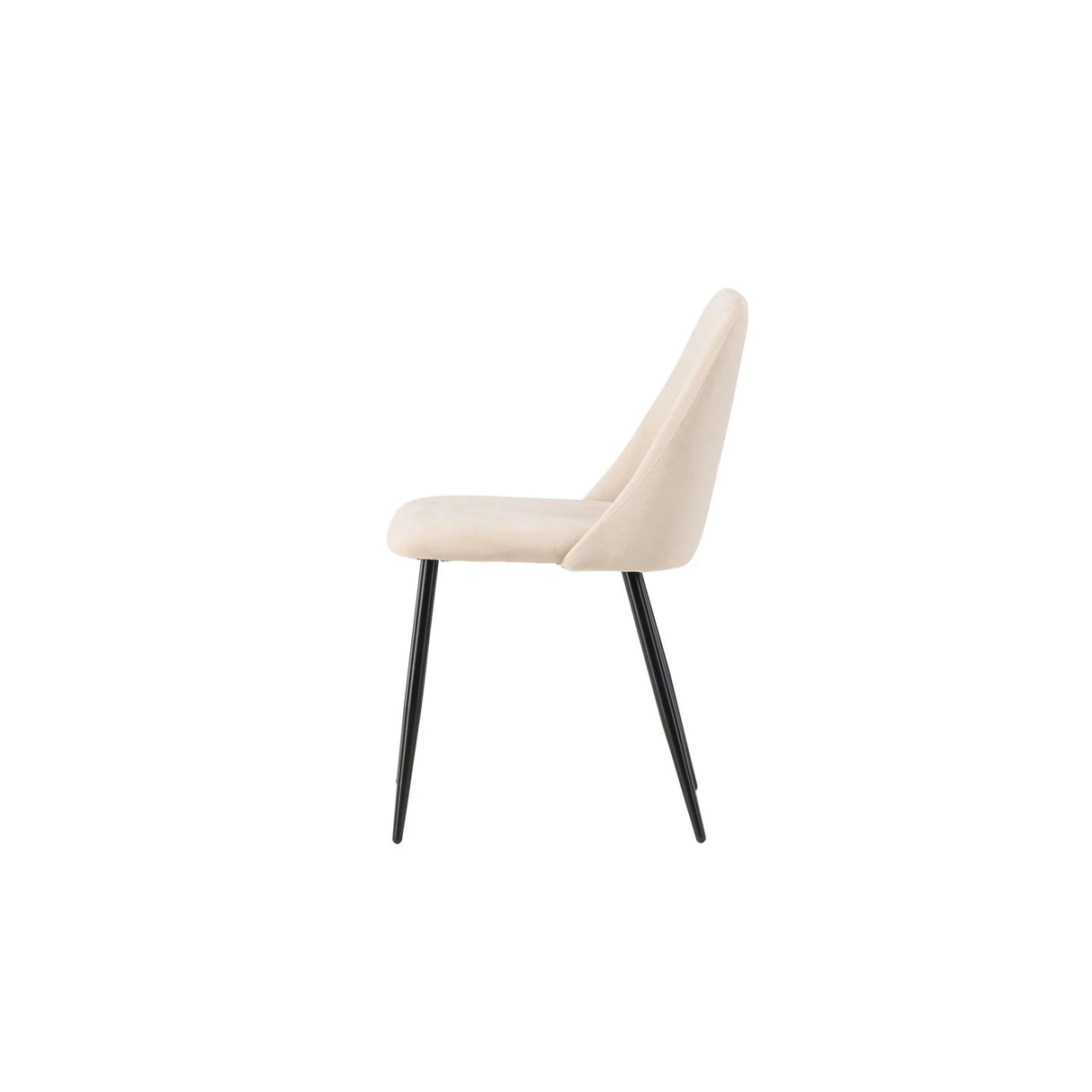 Nacht Esszimmerstuhl Schwarz / Beige Samt von Venture Home – Produktbild 8