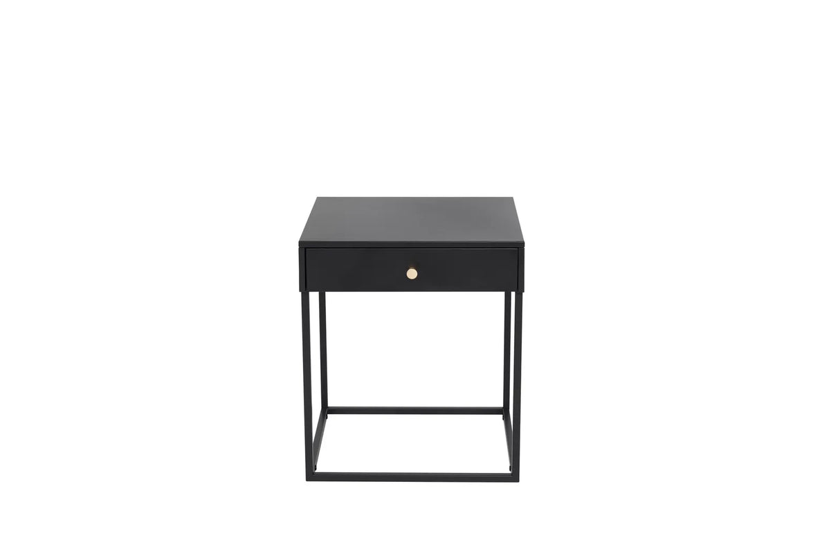 Nachttisch Bakal aus Stahl in schwarz, 41x43x50 cm von Venture Home – Bild 1