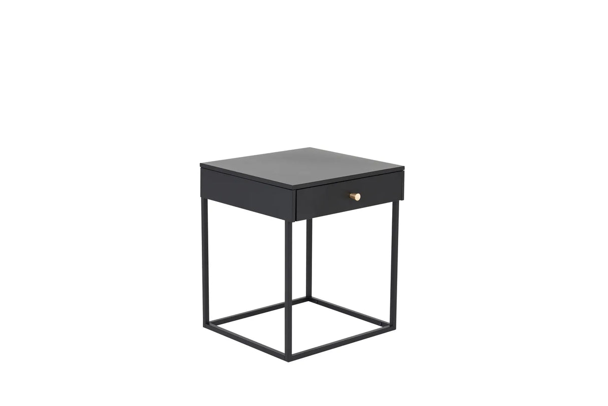 Nachttisch Bakal aus Stahl in schwarz, 41x43x50 cm von Venture Home – Bild 2