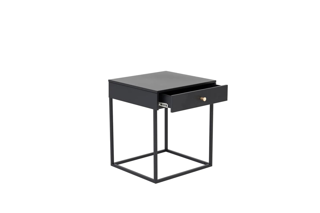 Nachttisch Bakal aus Stahl in schwarz, 41x43x50 cm von Venture Home – Bild 3