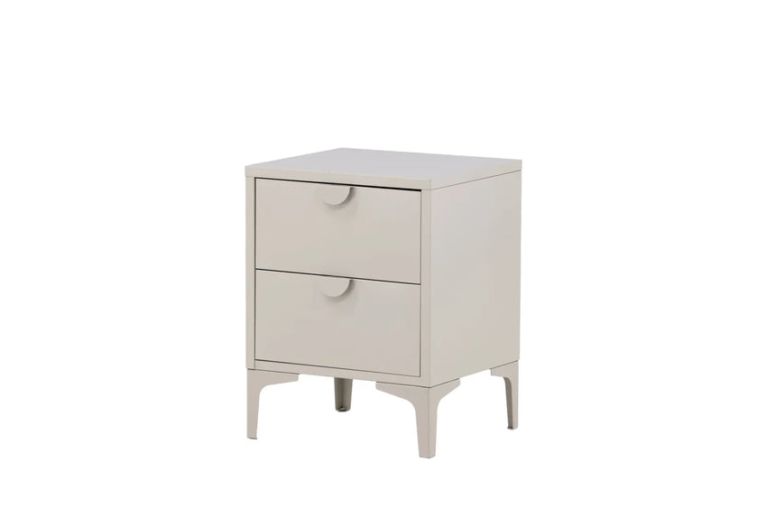 Nachttisch Piring aus Stahl in beige, 45x40x60 cm von Venture Home – Bild 18