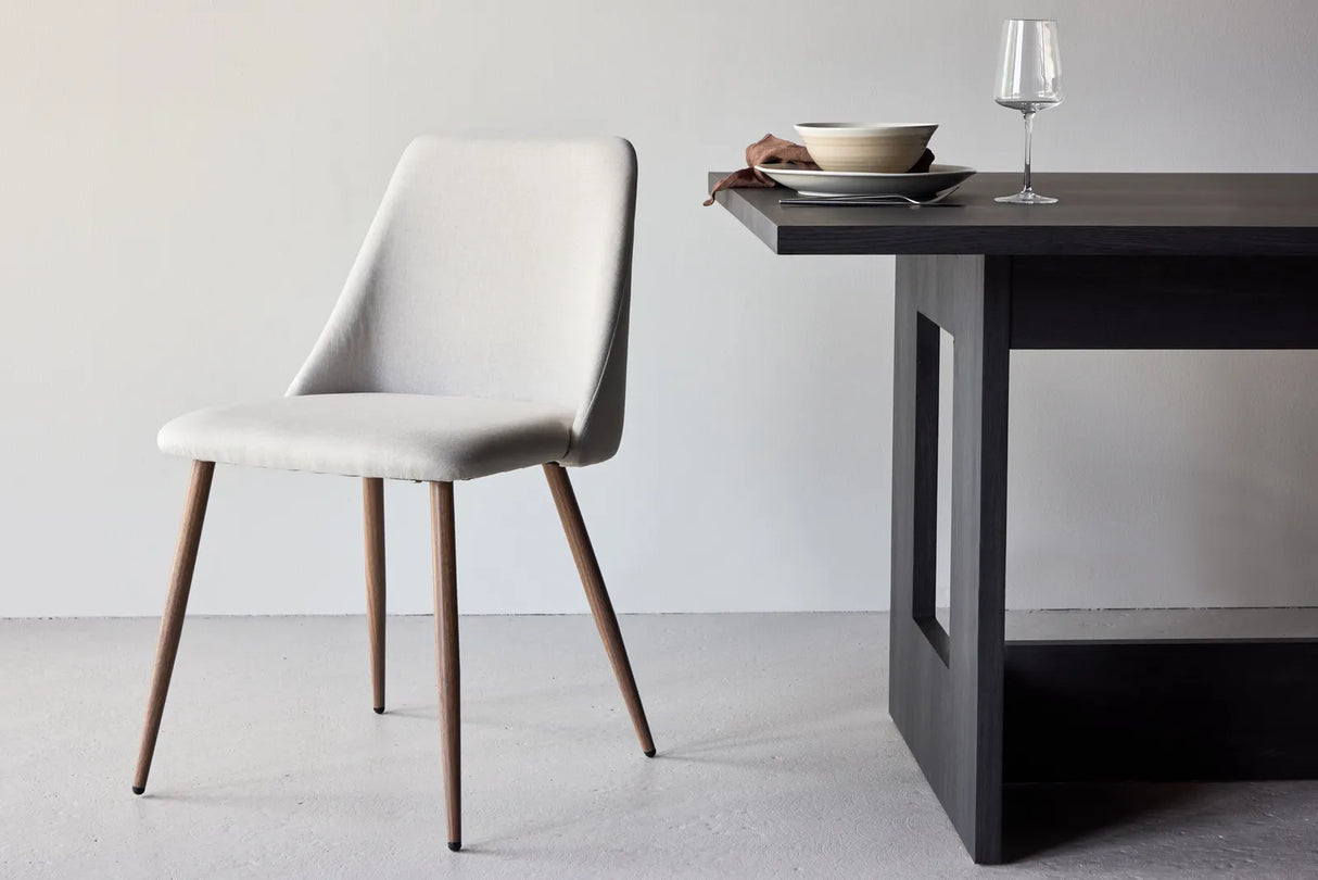 Night Essstuhl Mocca / Beige Leinen von Venture Home – Produktbild 3