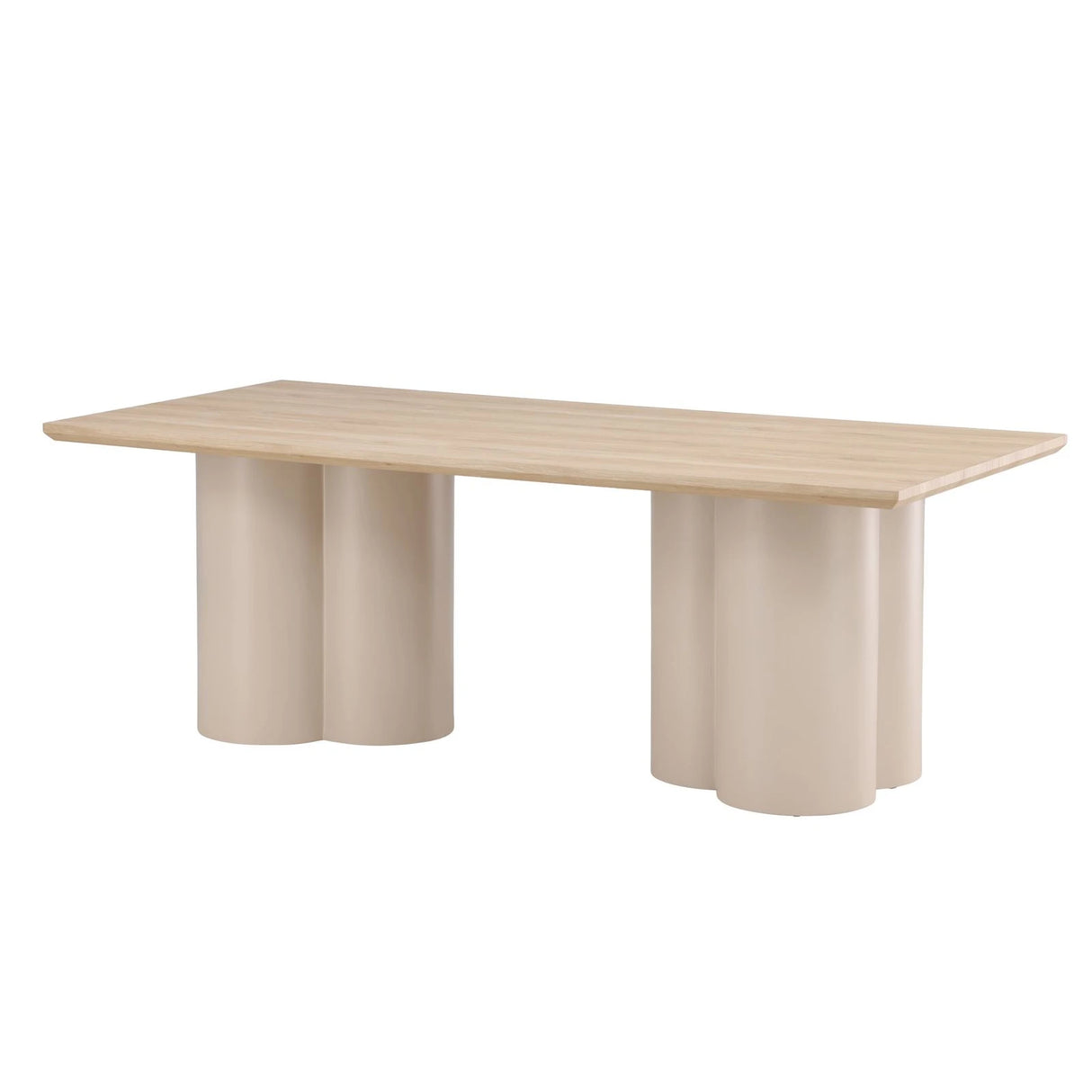 Olivia rechteckiger Esstisch Beige / Whitewash 100x210 cm von Venture Home – Produktbild 8