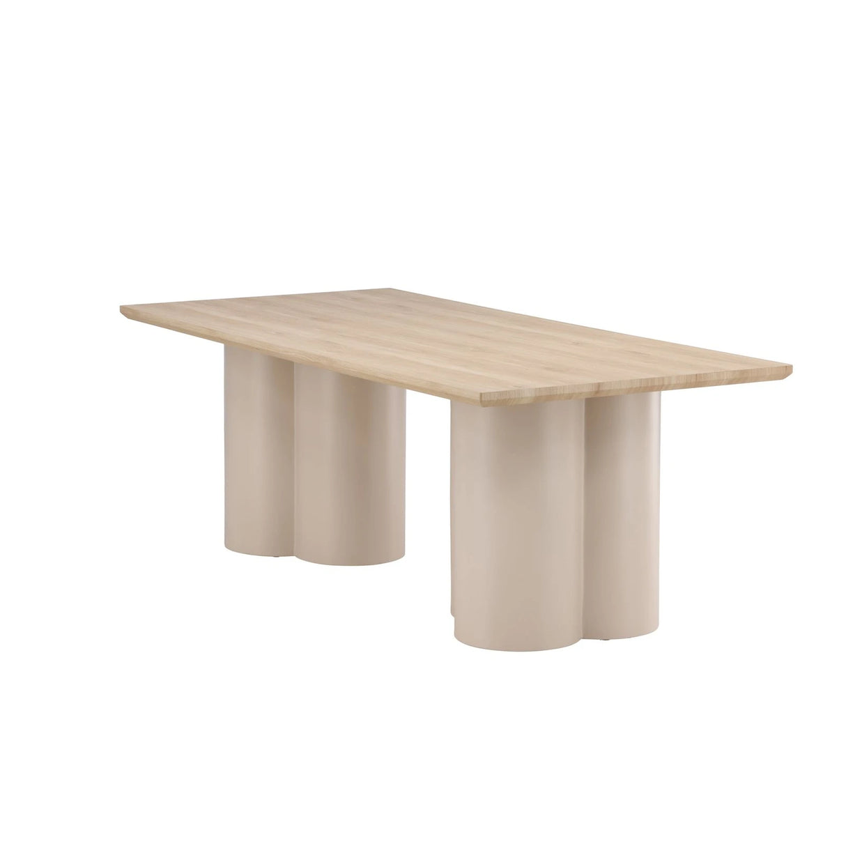 Olivia rechteckiger Esstisch Beige / Whitewash 100x210 cm von Venture Home – Produktbild 9