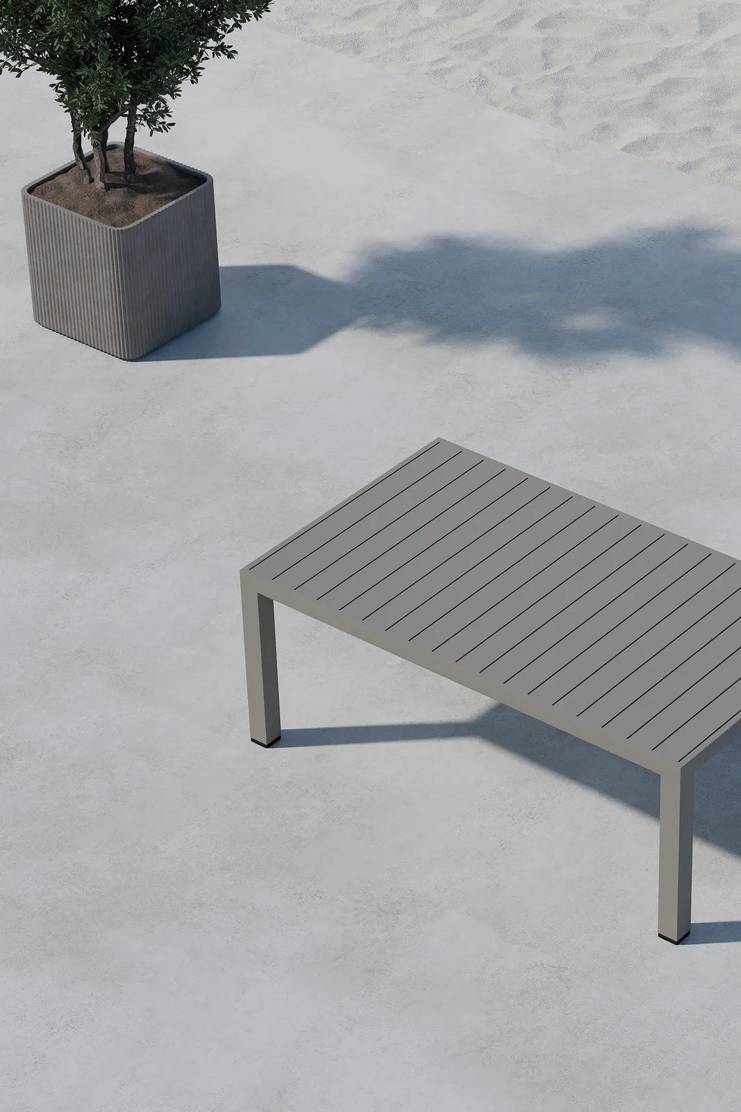 Outdoor Couchtisch Copacabana aus Aluminium in Braun, 120×70×45 cm von Venture Home – Bild 14