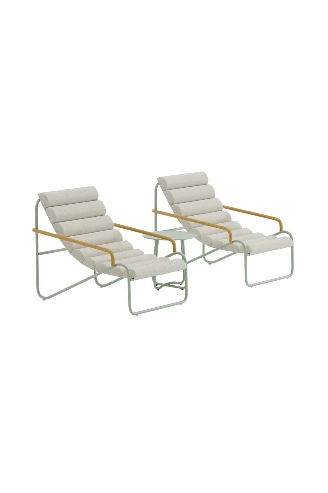 Outdoor Lounge-Set Ithaka aus Stahl und Polyester in Grün und Beige von Venture Home – Bild 2