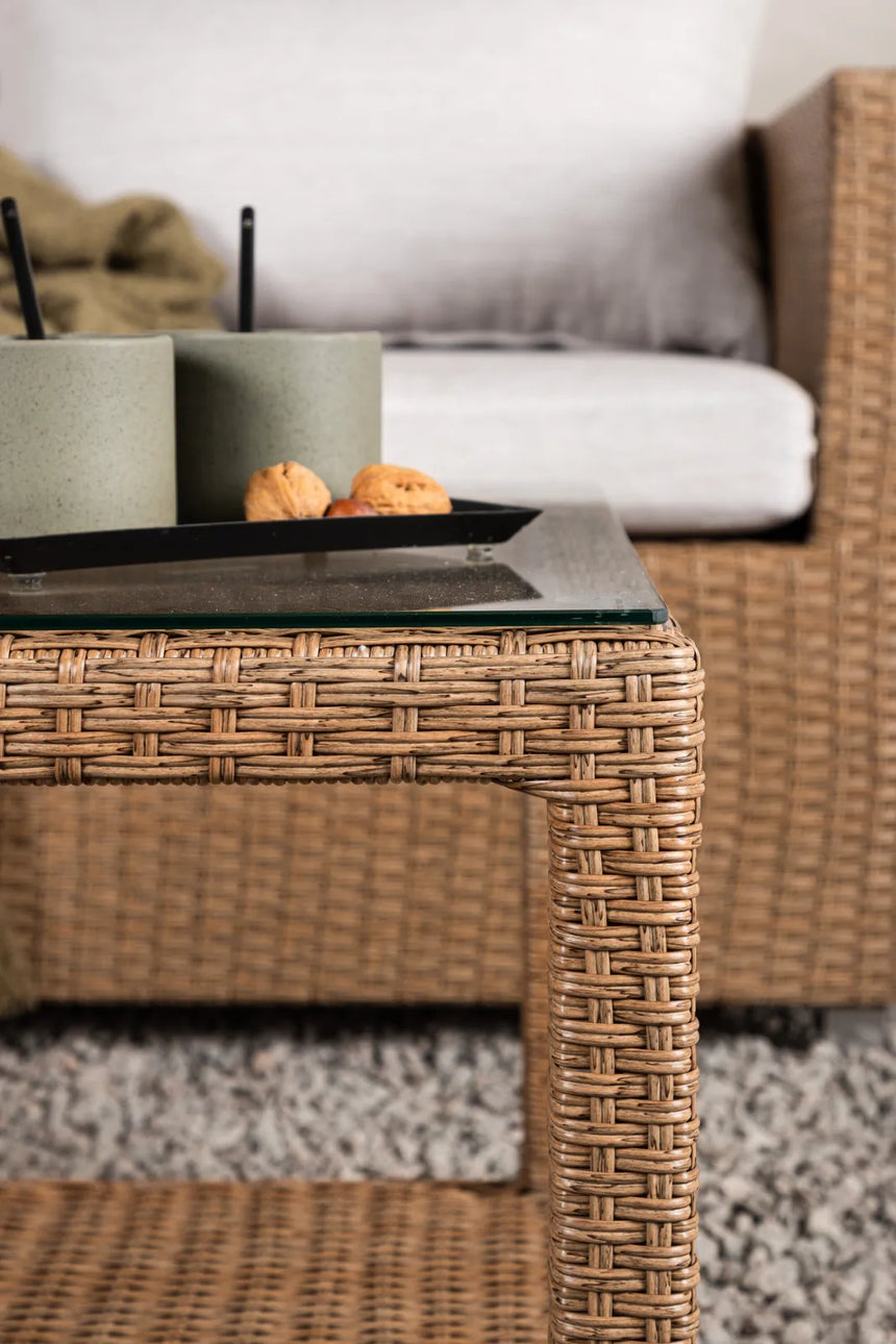 Outdoor Set Vamos aus Kunststoffgeflecht mit Kissen in Nature/Sand von Venture Home – Bild 23