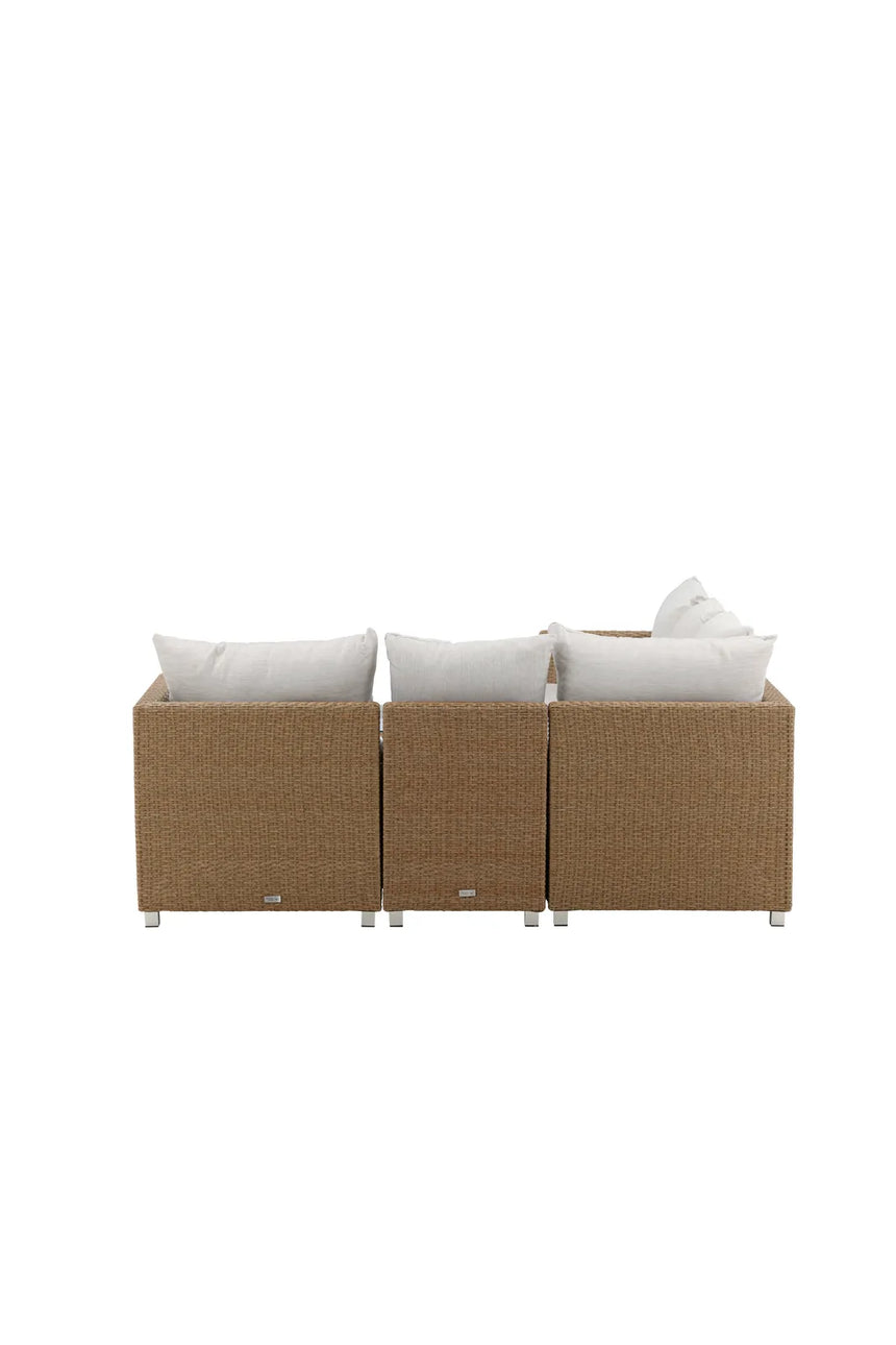 Outdoor Set Vamos aus Kunststoffgeflecht mit Kissen in Nature/Sand von Venture Home – Bild 7