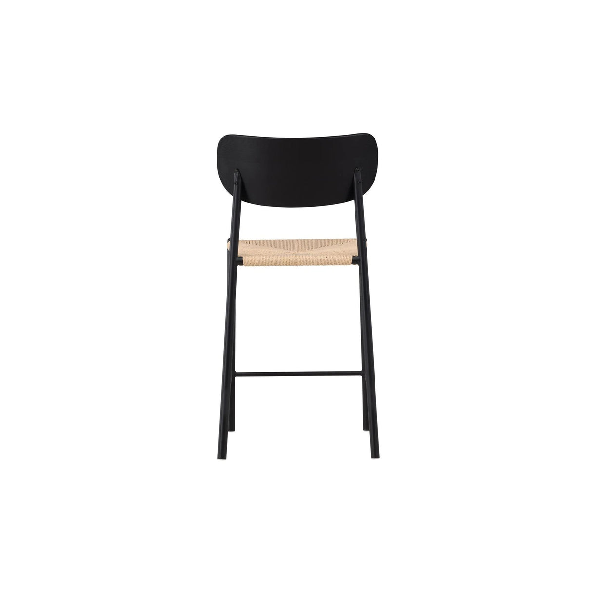 Polly Barstuhl mit Rückenlehne Schwarz / Natürliche Seil von Venture Home – Produktbild 10