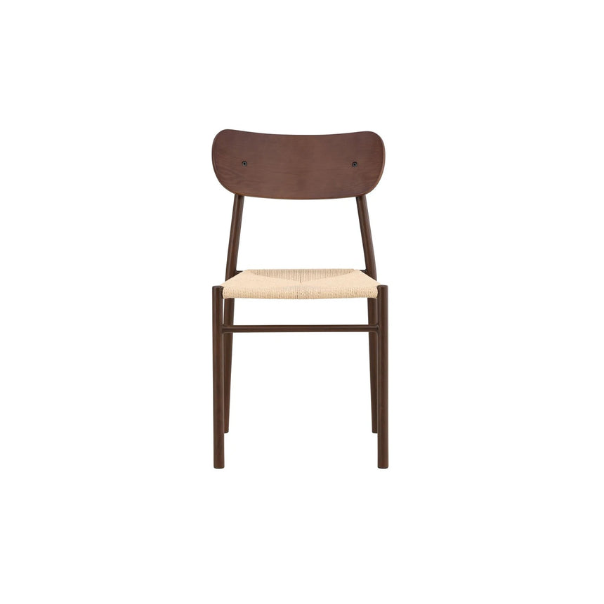 Polly Esszimmerstuhl Metall+Sperrholz Mocca Lackierung / Beige Seil 88x42x55 cm von Venture Home – Produktbild 1