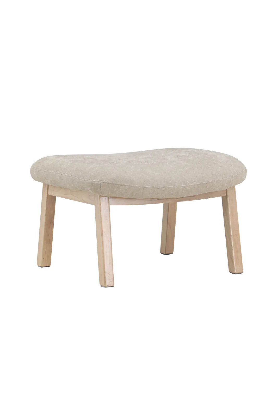 Pouf Rile aus Gummiholz in tünchenfarbenem Beige von Venture Home – Bild 3
