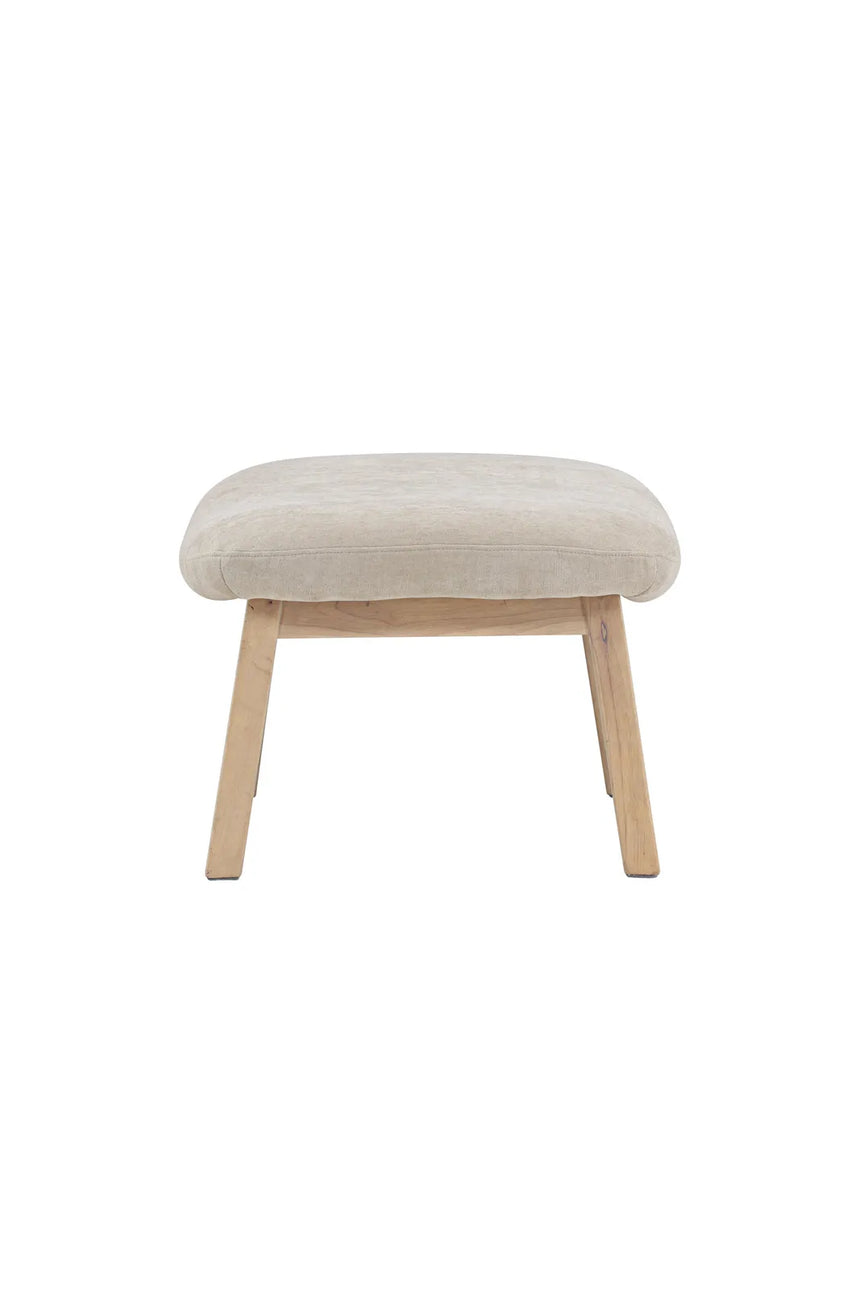 Pouf Rile aus Gummiholz in tünchenfarbenem Beige von Venture Home – Bild 7