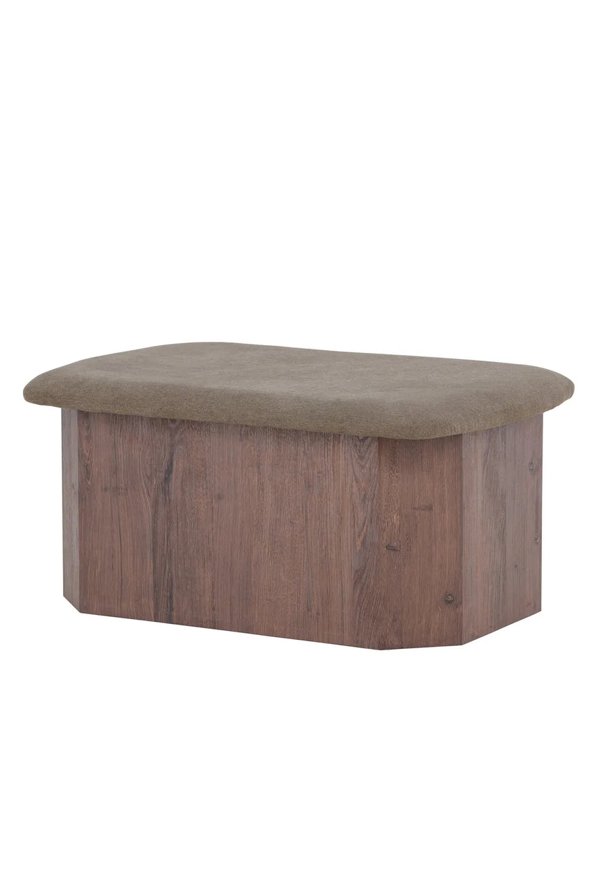 Pouf Todd mokkafarbend von Venture Home – Bild 2