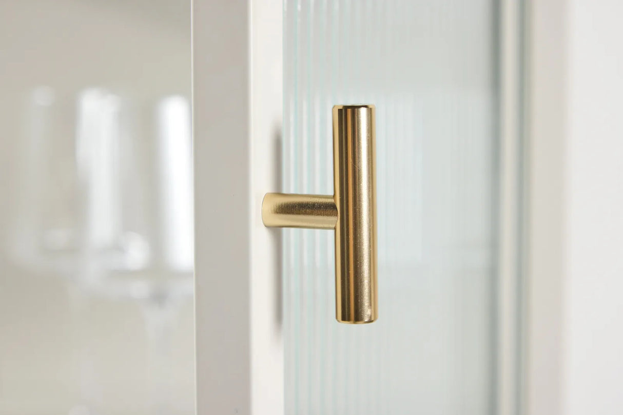 Regal Garis aus Stahl mit Glas in beige, 40x70x160 cm von Venture Home – Bild 32