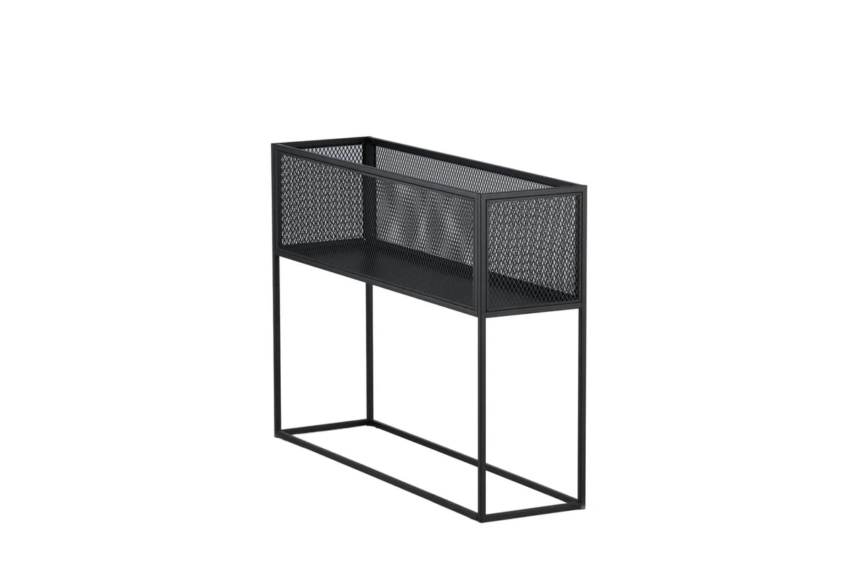 Regal Netz aus Stahl in schwarz, 30x110x80 cm von Venture Home – Bild 19