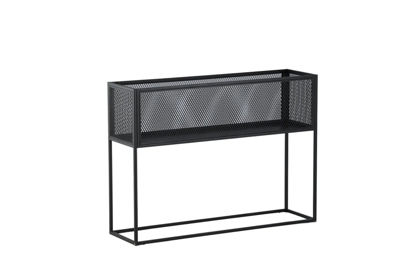 Regal Netz aus Stahl in schwarz, 30x110x80 cm von Venture Home – Bild 22
