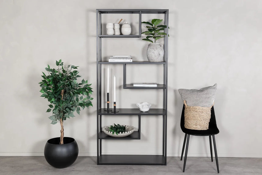 Regal Staal aus Stahl in schwarz, 35x85x190 cm von Venture Home – Bild 4